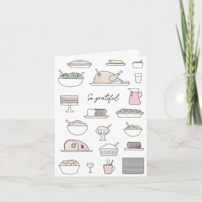 Humoral Happy thanksgiving-fest Kort (Framsida)