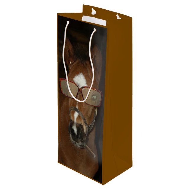 Humoral hästfoal Smoking Cigar Vin Gift Bag (Baksidan Vinklad)