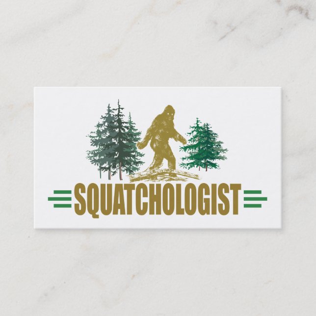 Humoral sasquatch, Bigfoot Visitkort (Framsida)
