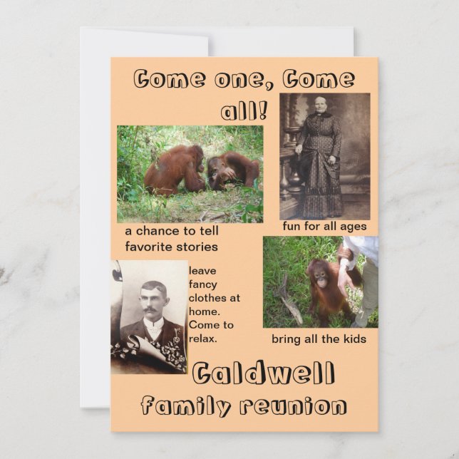 Humorala inbjudningar familjeåterförening (Framsida)