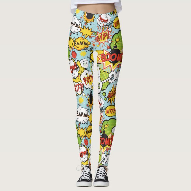 Humorbokorddamasker Leggings (Framsida)