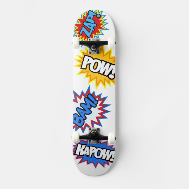 HumorbokPow! Bristningar Skateboard Bräda 20 Cm (Framsida)