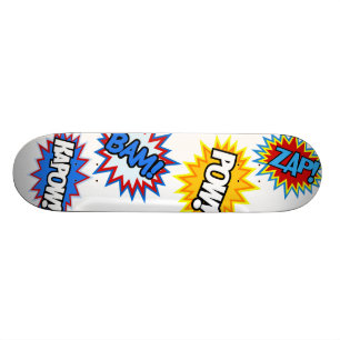 HumorbokPow! Bristningar Skateboard Bräda 20 Cm