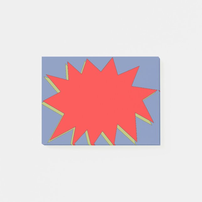 Humorboksuperheroen Zap Post-it Block (Framsida)