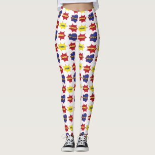 Humorboktext bubblar leggings