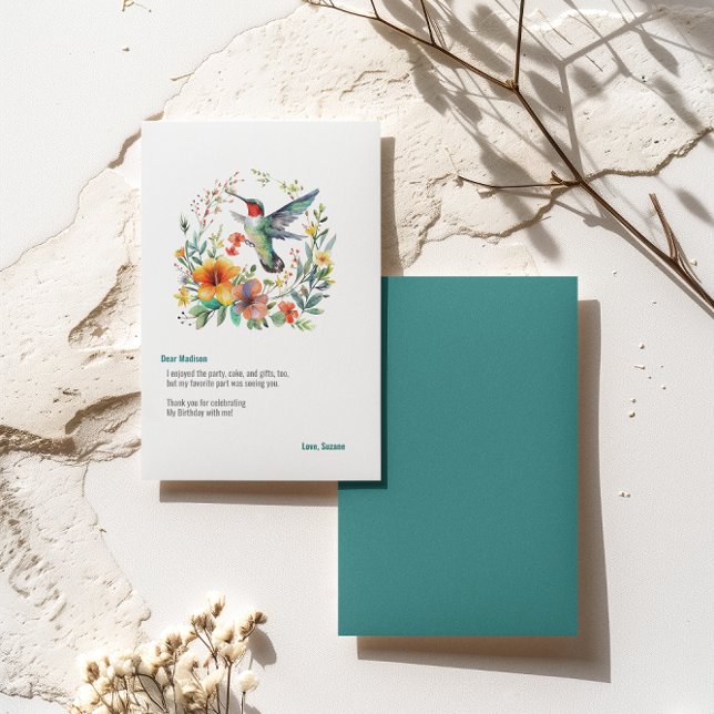 Humörfåglar Blommigt Utandning Tack Kort (Skapare uppladdad)