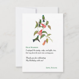 Humörfåglar Blommigt Utandning Tanddagen Party Tack Kort