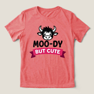 Humörig men söt rolig ko-attityd t shirt