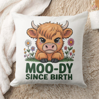Humörig Sedan Födelsen Highland Baby Kudde