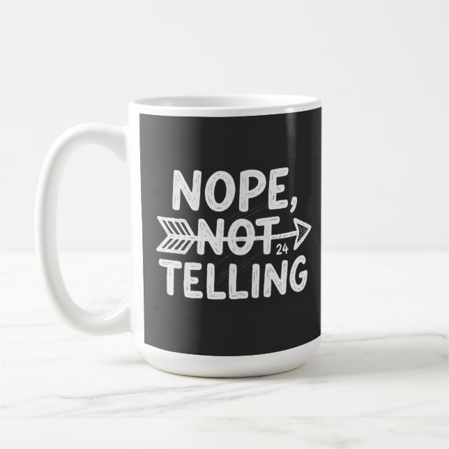 Humoriserad födelsedagspresent - Nej, jag säger in Kaffemugg (Vänster)