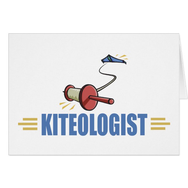 Humoriserad Kite-flugor Hälsningskort (Framsidan Horizontal)