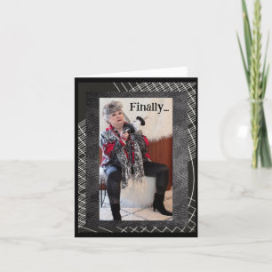 Humoriserad resa från vinter till Vår-kort Kort