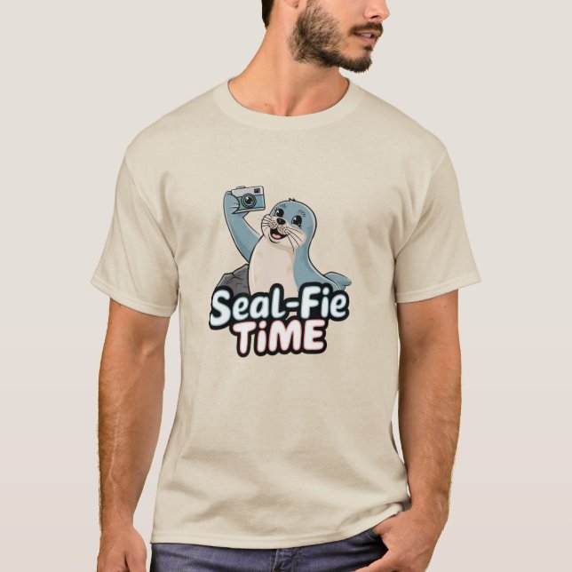 Humoriserad sälgrafik för Ocean Älskare T Shirt (Framsida)