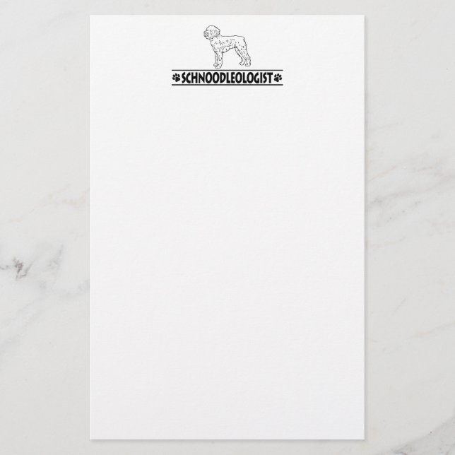 Humoriserad Schnoodle Brevpapper (Framsida)