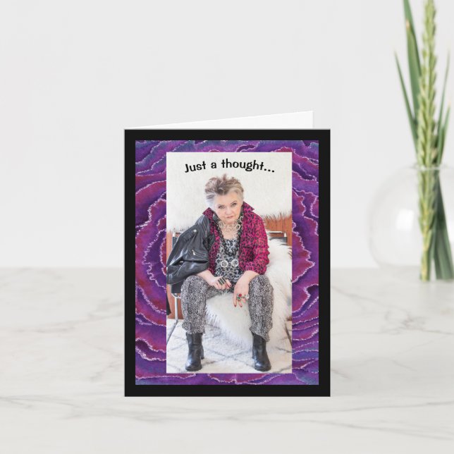 Humoriserad tanke på vinterkortet/sommarkortet kort (Framsida)