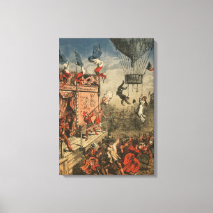 Humoriserad utskrift av en teatralisk utförare canvastryck