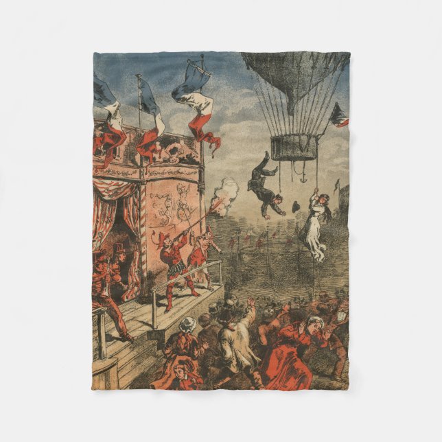 Humoriserad utskrift av en teatralisk utförare fleecefilt (Framsidan)