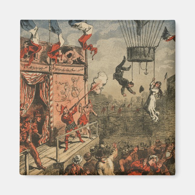 Humoriserad utskrift av en teatralisk utförare magnet (Framsidan)