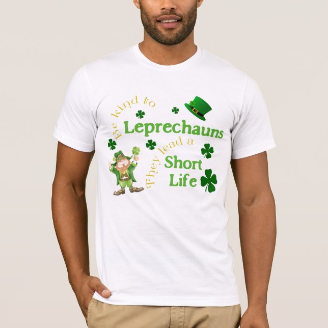 Humoriserade Leprechaunsar Lead Kort Life T-Shirt (Framsida)