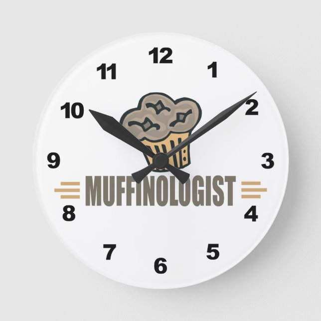 Humoriserade muffins rund klocka (Framsida)
