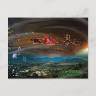 Humoriserade postkort för jultomtens pilgrimsfärd helg vykort