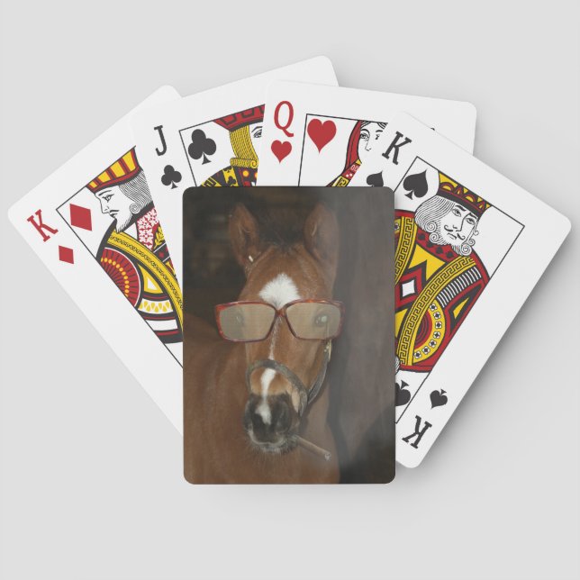 Humoriserade rabattkort för hästfotsmitta Cigar Casinokort (Baksidan)