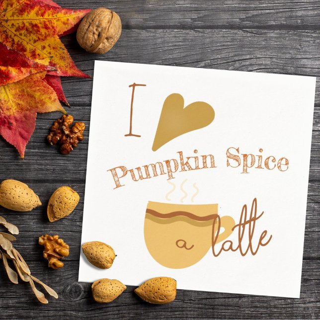 Humoriserande "I Kärlek Pumpkin Spice A Latte"-tec Pappersservett (Skapare uppladdad)