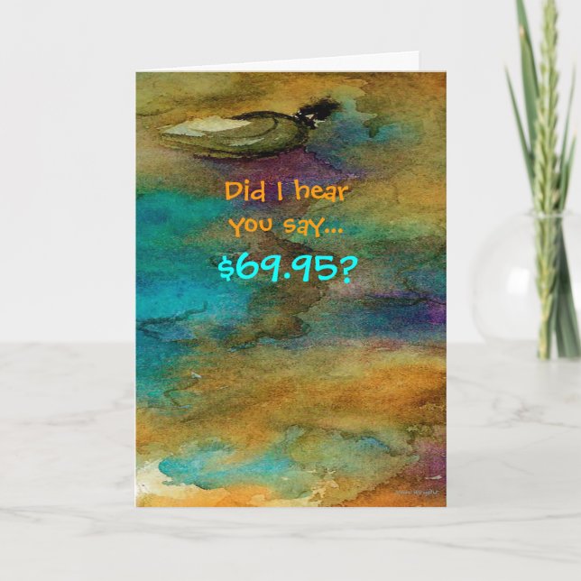 Humoriserat 70:e födelsedagskort kort (Framsida)