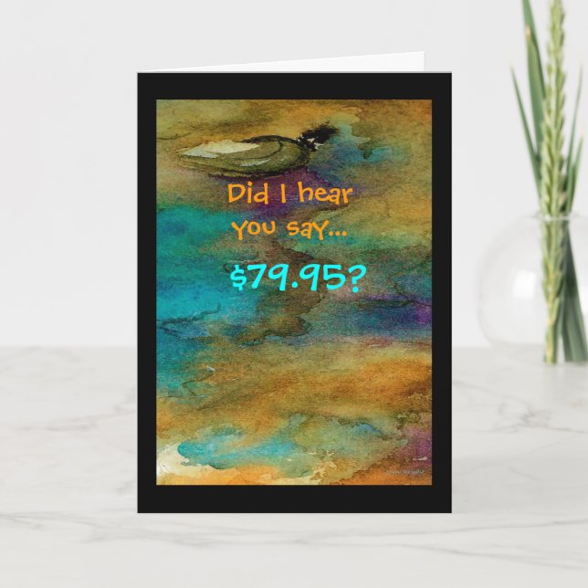 Humoriserat 80:e födelsedagskort kort (Framsida)