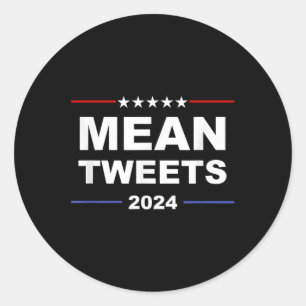 Humoriserat Elak Tweets& Trump 2024 PolisGe Runt Klistermärke