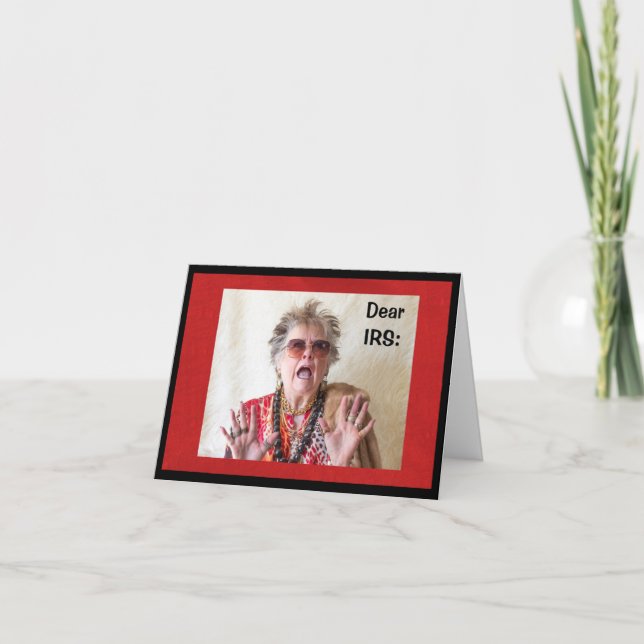 Humoriserat IRS-brevMappat gratulationskort Kort (Framsida)