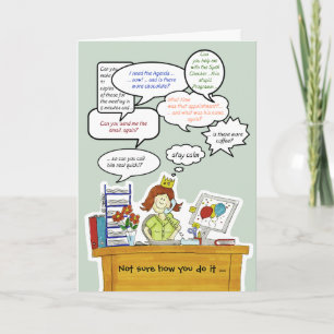 Humorisont administrative Professionells Day /Secr Tack Kort