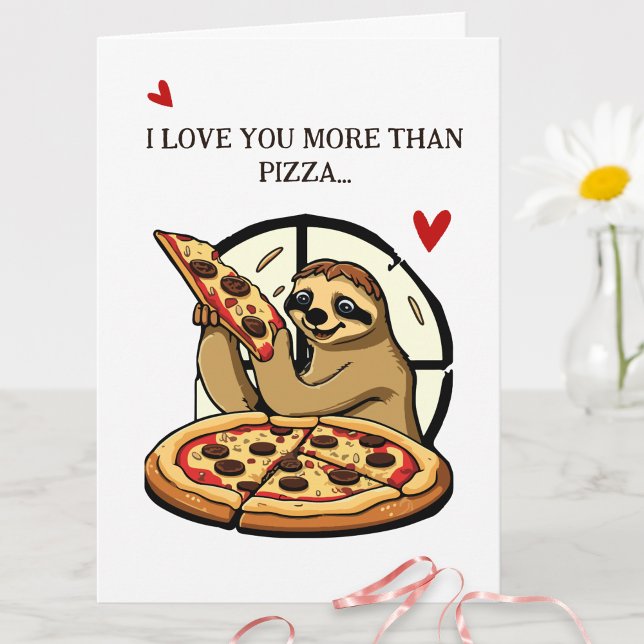Humorisont Sloth I Kärlek You Funny Valentines day Kort (Skapare uppladdad)
