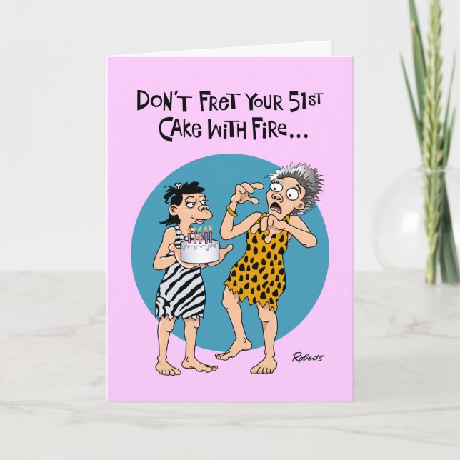 Humoristisk 51:a födelsedagen kort (Framsida)