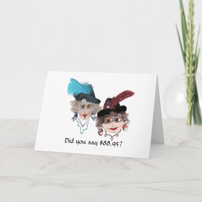 Humoristisk 89:e födelsedag för kvinnor kort (Framsida)