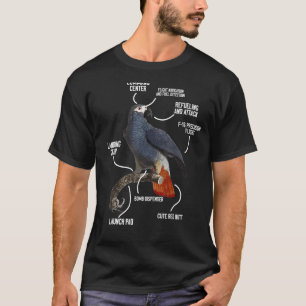 Humoristisk anatomi hos en afrikansk Grått Parrot T Shirt