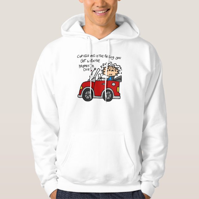 Humoristisk bilsjukdom hoodie (Framsida)