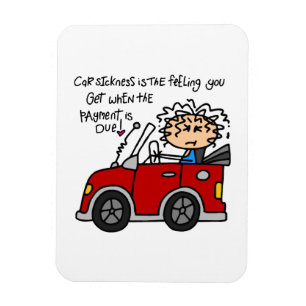 Humoristisk bilsjukdom magnet