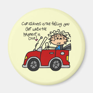 Humoristisk bilsjukdom magnet
