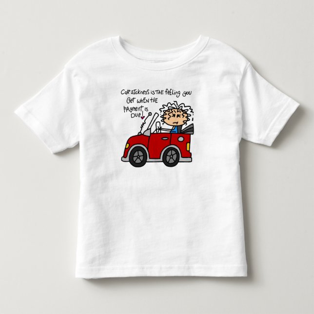 Humoristisk bilsjukdom tee shirt (Framsida)