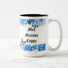 Humoristisk blom- katolik Mea Cuppa Två-Tonad Mugg