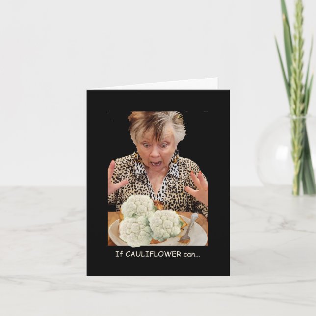 Humoristisk blomkål i Pizza Kort (Framsida)