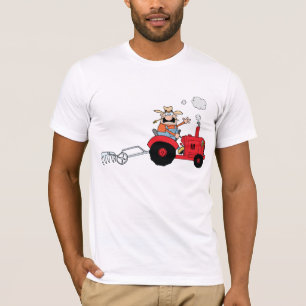 Humoristisk Bondgårdstraktor Tecknad Film T-shirt