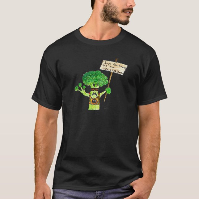 Humoristisk broccoliaktivist t-shirt (Framsida)