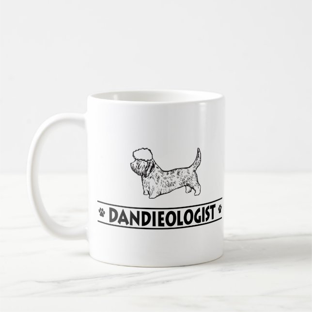 Humoristisk Dandie Dinmont Terrier Kaffemugg (Vänster)