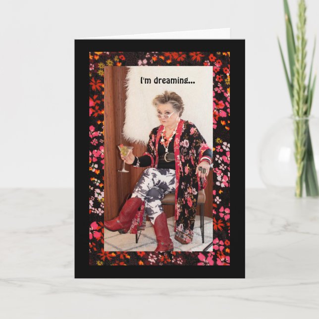 Humoristisk dröm om en vit jul kort (Framsida)