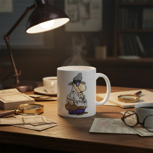 Humoristisk fakturaindrivare karaktär kaffemugg