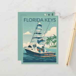 Humoristisk Florida Keys WPA konst vykort