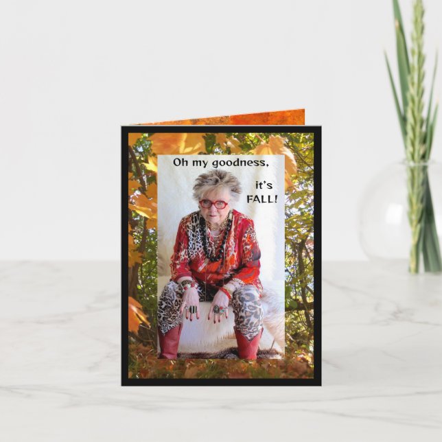 Humoristisk fråga om Fall Kort (Framsida)