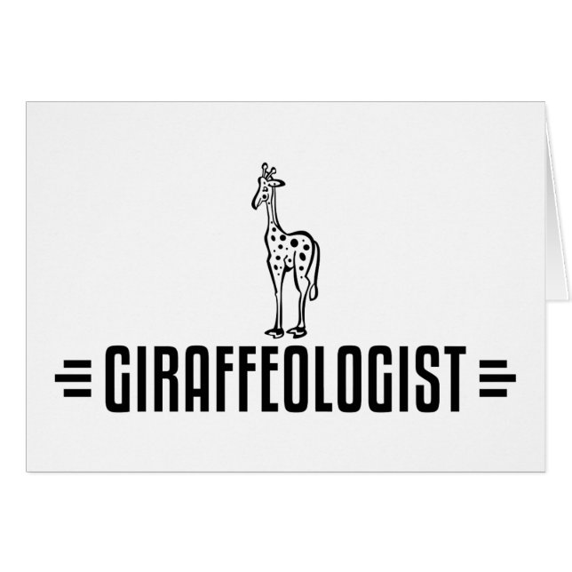 Humoristisk Giraffe Hälsningskort (Framsidan Horizontal)